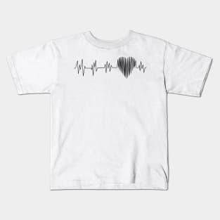 ECG Heart Rate | Shaped Heart | Heart Beat Kids T-Shirt